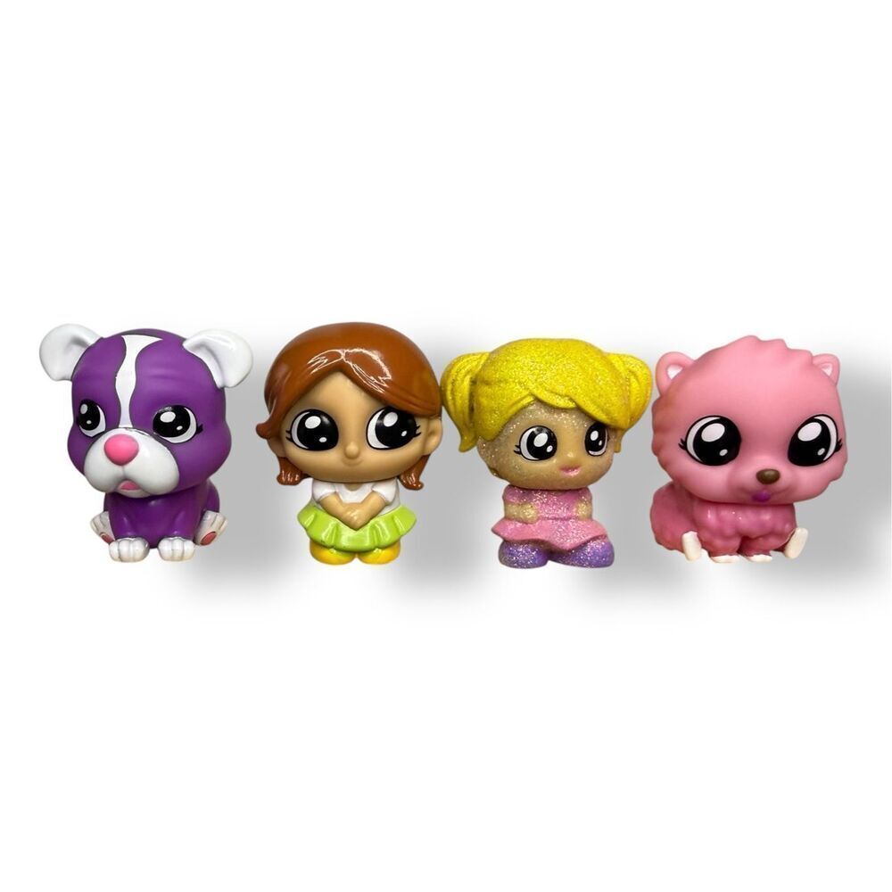 Tic Tac Toy XOXO Friends Lot of 4 Collectible Figures Bulldog Addy Maya Lolli‎